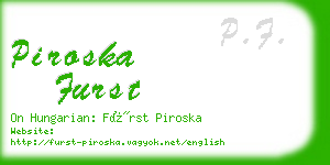 piroska furst business card
